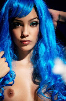 Melanie Rios blue hair