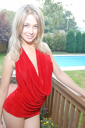 Teen Kasia red dress