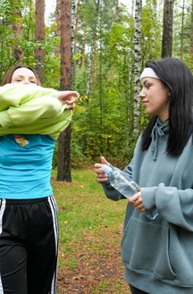 Sexy Teens Violet Clarke And Rihanna Black Going To Lesbian Sex