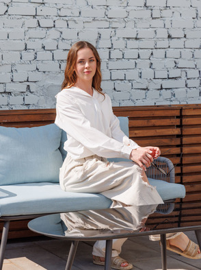 Margot Ferns Drops Her Pants And Slides Her Panties Down Her Long Legs