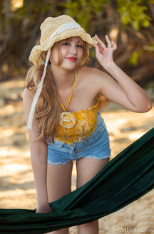 Danny Her Soft Breasts Jiggling In Her Snug Crop Top As Light And Shadow Play