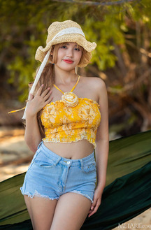 Danny Her Soft Breasts Jiggling In Her Snug Crop Top As Light And Shadow Play