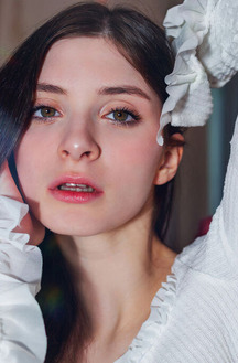 Marion Summers Draped In Layers Of Soft White That Slip Away To Reveal Her Tempting Curves