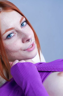 Carolina Sun Redhead Angel With Skinny Body